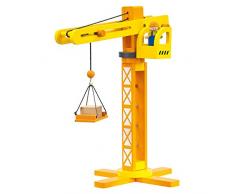 Bino- Gru di Legno Giocattolo con Accessori, Multicolore, 84087