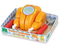 Vilac 6304 - Cucina: Il Pollo Arrosto Da Tagliare Gioco DImitazione, con Tagliere e Strumenti Da Cucina, Legno