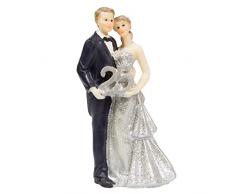 Statuetta coppia di sposi nozze d’argento 25 anni