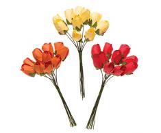 Baker Ross Mini tulipani di carta (confezione da 30) - Decorazioni creative per la primavera e Pasqua