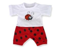 Costruisci Il Tuo Orsi Armadio da 15 Pollici Abbigliamento Fit Orso Leopard Outfit (Red)