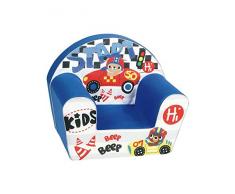 Oled- Cars Race Poltroncina Morbida, Colore Blu, DT8-1787
