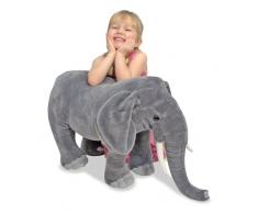 Melissa & Doug- Peluche Gigante Elefante, Colore Grigio, 2185