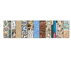 URSUS 13712299 - Carta Fotografica, 300 g/mq, Circa 49,5 x 68 cm, 10 Fogli Assortiti in 8 Diversi Motivi, Multicolore