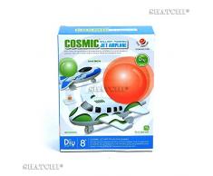 Gifts 4 All Occasions Limited SHATCHI-751 - Modellino di aeroplano cosmico Jet, assemblaggio manuale, gioco educativo fai da te per bambini, idea regalo per imparare la scienza