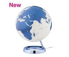 Tecnodidattica – Mappamondo Light&Colour Hot Blue | Luminoso, girevole, con cartografia Politica aggiornata | Lampada di design | Diametro 30 cm