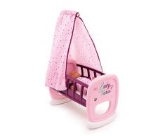 Smoby- Baby Nurse Culla con baldacchino, Colore Rosa, 7600220338