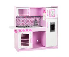 Melissa & Doug 14002 Set da Gioco di Cucina per Cuochi di Finzione, Rosa/Bianco