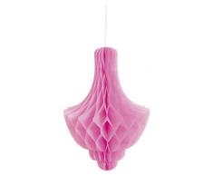 Unique Party 62967 - 35cm Decorazione Lampadario in Carta Velina Rosa Shocking