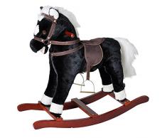 Knorrtoys 40501 - Cavallo a dondolo, colore: Nero