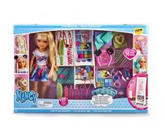 Nancy 700015131 - Bambola con Armadio, Specchio e Parrucchiere per Bambini dai 3 Anni