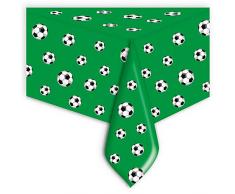 Big Party Tovaglia in PVC Palloni da Calcio, Colore Verde, 60691