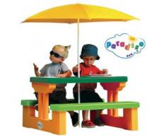 Tavolo Picnic Fino 4 Bambini Ombrello