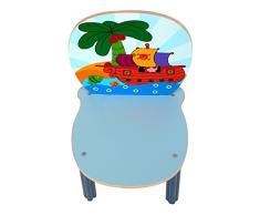 Hess 30207 - Arredamento Sedia in Legno per Bambini, Nave Pirata