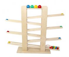Hess 31121 - Bambino Giocattolo in Legno della Pista Rolling Ball, 60 Centimetri, con Accessori