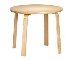 Erzi- Tavolo 46 in Legno di Betulla Sagomata, Multicolore, 50095