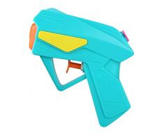 Idena 40424 Power Pistola ad acqua in plastica, dimensioni compatte, perfetta per le vacanze, in spiaggia o in piscina, ca. 10 cm, colori assortiti