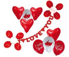 Riethmüller 450005 - Set di Ghirlanda I Love You e 20 Palloncini