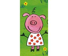 Braun & Company 3004-1066 - Tovaglioli Falz Buffet Animal per Bambini, 16 Pezzi, Colore: Verde