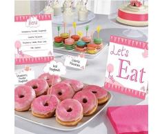 Amscan 9901883 comunione chiesa rosa buffet kit