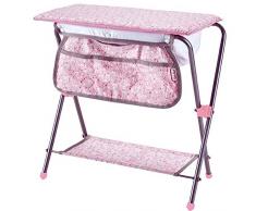 Käthe Kruse 0179346 - Tavolino fasciatoio per Bambole con Vasca da Bagno, Colore: Rosa