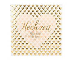 Depesche 8211.045 - Biglietto di Auguri con Decorazione Glitterata, per Matrimonio, Multicolore