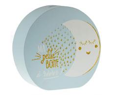 Home Decorazione- Luna Salvadanaio, Colore Blu, 700189