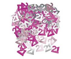 Gifts 4 All Occasions Limited SHATCHI-159 - Coriandoli per 21° compleanno, 14 g, colore: rosa