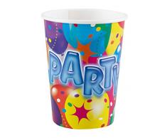 amscan 552523 – 8 Bicchieri a Forma di Palloncino Party 2, 266 ml