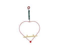ABA ABA40062 23 x 3 x 23.5 cm Duo Cuore in Legno Altalena per Friendly Figura