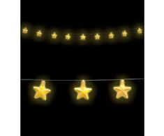 WIDMANN - Ghirlanda Luminosa Stelle 10 Luci Unisex-Adult, Giallo, 2.5 m, VD-WDM08178
