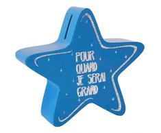 Home Decorazione- Etoiles Salvadanaio, Colore Blu, 700186