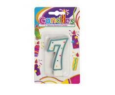 Boland- Candela Nr 7, 4 Colori Assortiti, Multicolore, 563407