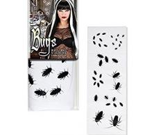 Widmann VD-WDM04873 Adesivi Insetti Murali 2 Fogli, Nero, 25 x 70 cm