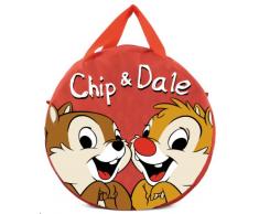 Disney, Portagiochi Chip&Dale, Unisex Bambini e ragazzi, Rosso