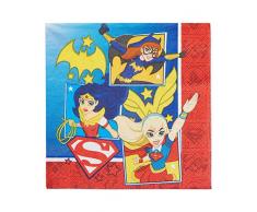 Amscan International, tovaglioli a tema super eroine DC, 33 cm, 511609