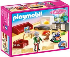 Playmobil Dollhouse 70207 - Soggiorno Con Camino, dai 4 anni