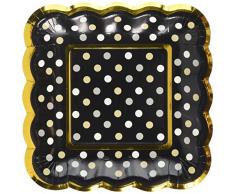 Amscan International 436003 Black buffet smerlato piatti