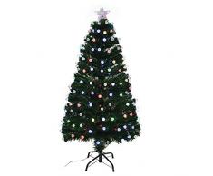 Shatchi 6080-LED-DIAMONDS-TREE-61 cm LED fibra ottica albero di Natale pre-illuminato decorazioni per la casa 60 cm 0,6 m, verde