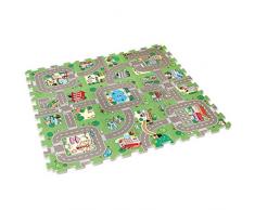 Lalaloom- CITYMAT Tappeto Urbano, Stradale, Giochi di Puzzle in Schiuma Eva, Bambini, 1300038