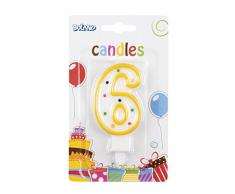 Boland Candela Numerale, Multicolore, 63406, Modelli/Colori Assortiti, 1 Pezzo
