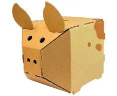 Funny Paper 78220 – Salvadanaio 9503.00 – 3919 in 100% Carta Riciclata Effetto suini, Marrone