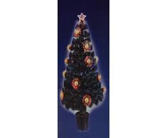 Gifts 4 All Occasions Limited SHATCHI-569 - Albero di Natale in fibra ottica con luci a LED e stella, 1,2 m, colore: Verde