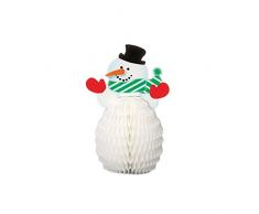 Unico partito Mini a nido dape del pupazzo di neve Decorazioni di Natale (confezione di 4)