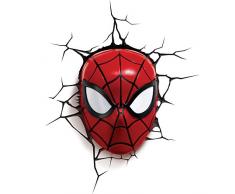 3D Light Fx - Lampada da Parete Decorativa a LED, a Forma di Maschera di Spider-Man della Marvel