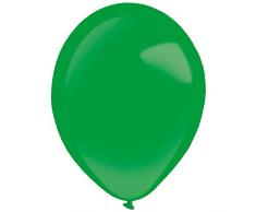 amscan 9905404 - 50 Palloncini in Lattice, Colore: Verde Metallizzato