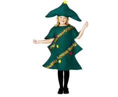 SMIFFYS - Costume Carnevale Travestimento Albero di Natale - bambina 4-12 anni