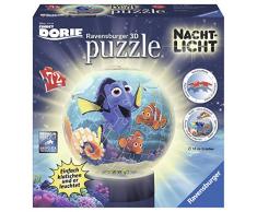 Ravensburger Puzzle 3D 12189 – Dory – 3D di Puzzle Ball, 72 Pezzi di Luce di Notte
