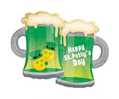 Amscan International 3645501 Supershape ST Patty Day S emoticon tazze 81,3 cm/81 CM W x 63,5 cm/63 cm H palloncino foil