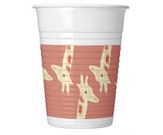 Procos- Bicchiere plastica 200 ml Safari, Multicolore, 5PR89622